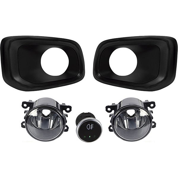 Kit Renegade 2015 > 2018 Moldura Preta Botão Modelo Universal