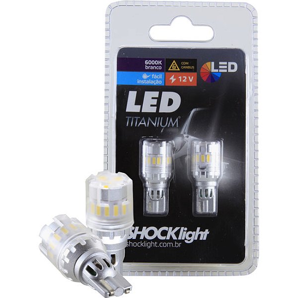 LED T15 - TITANIUM 18 SMD 4014/3030 12V BRANCO CANBUS