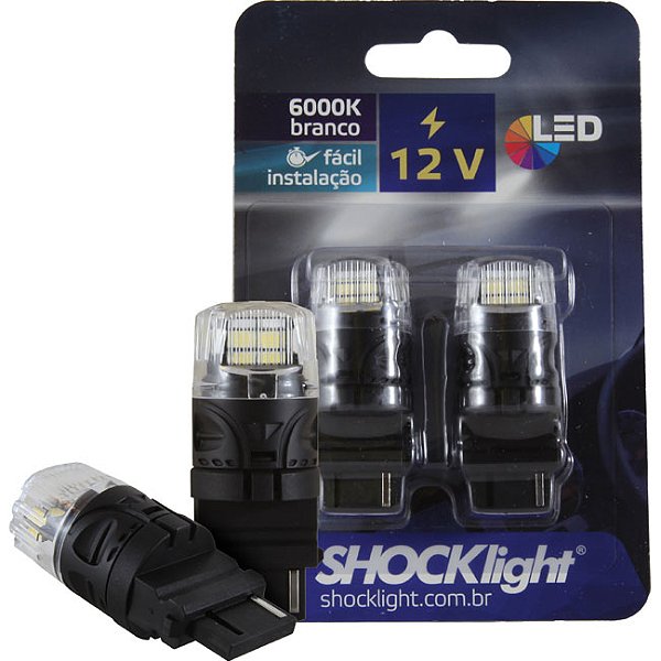 LED T25 - 16 LEDS - 2835/4216  1-POLO 12V BRANCO
