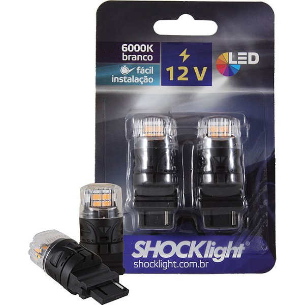 LED T25 - 16 LEDS - 2835/4216  1-POLO 12V LARANJA