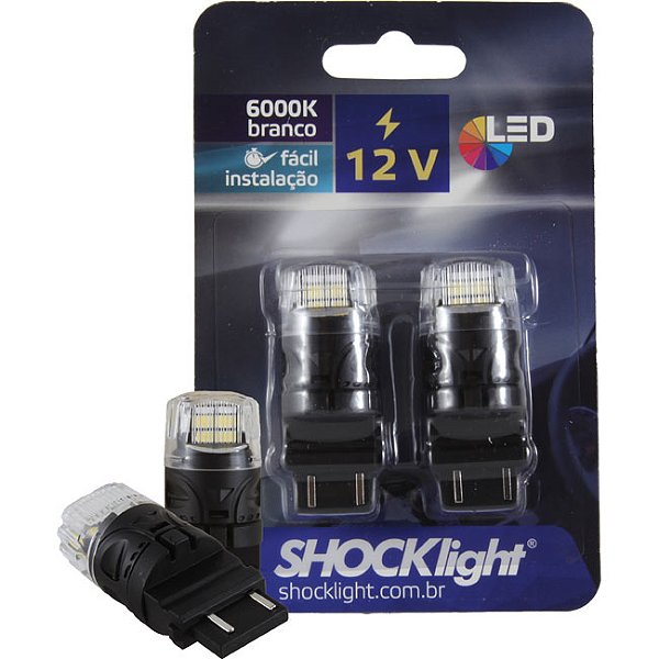 LED T25 - 16 LEDS - 2835/4216  2-POLOS 12V BRANCO