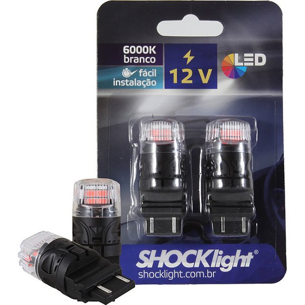 LED T25 - 16 LEDS - 2835/4216  2-POLOS 12V VERMELHO