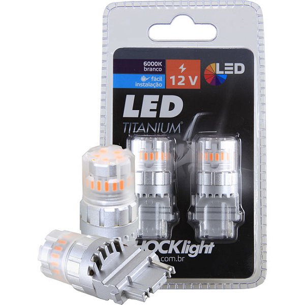 LED T25 - TITANIUM 23 SMD-4014/3030 - 1 POLO 12V LARANJA