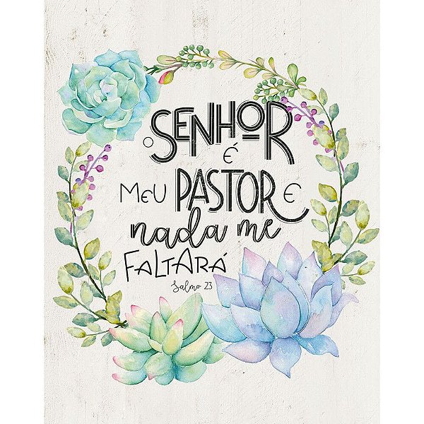 Adesivo Decorativo Lettering Salmo O Senhor É Meu Pastor