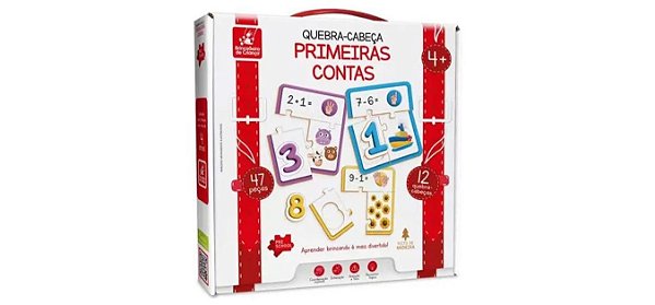 Jogo Quebra - Cabeça Primeiras Contas Contém 47 Peças Feito Em Madeira  Brincadeira de Criança - Zanka os melhores presentes, casa e decoração