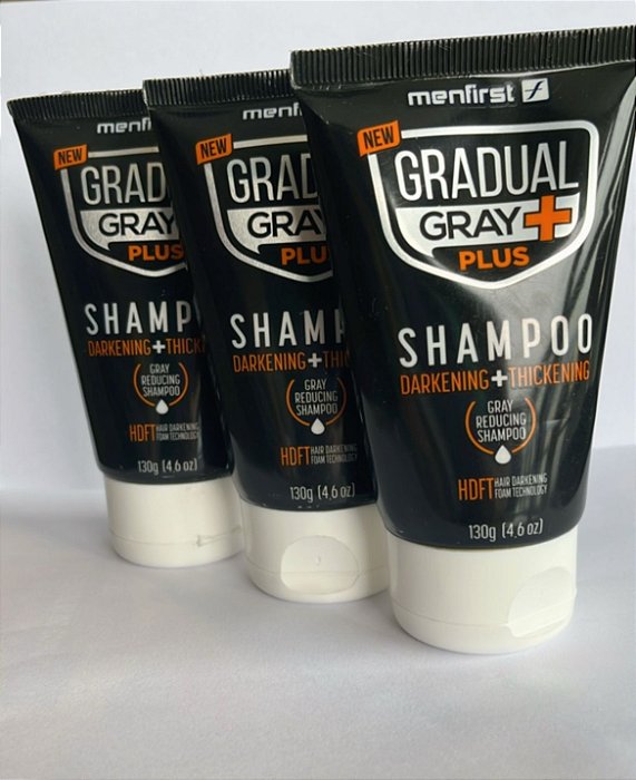 Shampoo Escurecedor De Cabelo Gradual Men Plus + Potente kit 3 unidade s