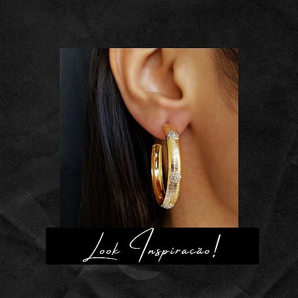 Brinco Argola Banho Ouro 18k.