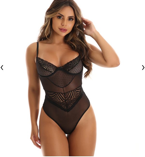 Body Sexy de Renda com Aro