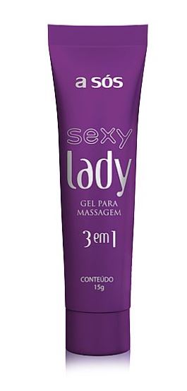 Gel Multifunções : Excitante, Adstringente e Lubrificante Sexy Lady 3 em 1-15g