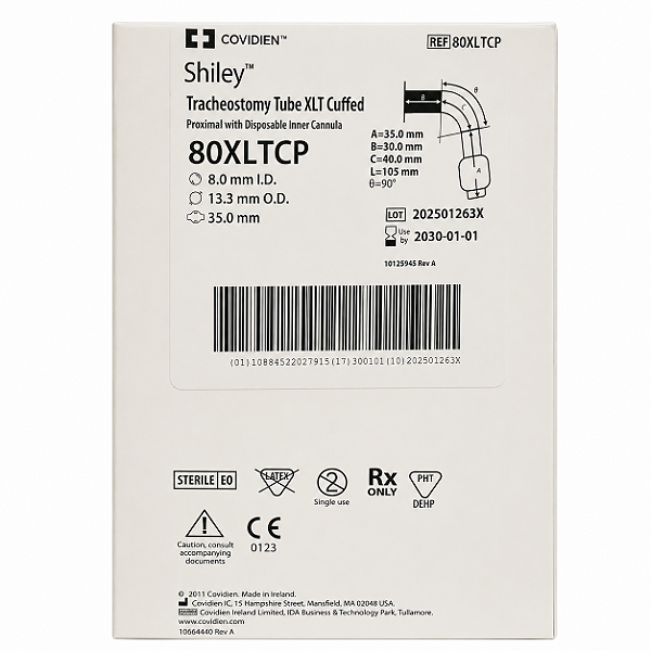 Cânula de Traqueostomia Shiley XLT Proximal 80XLTCP com Cuff e Cânula Interna Descartável Covidien