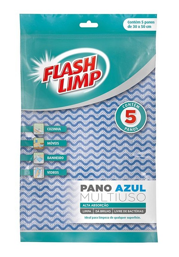 Pano Multiuso Flash Limp c/ 5 un