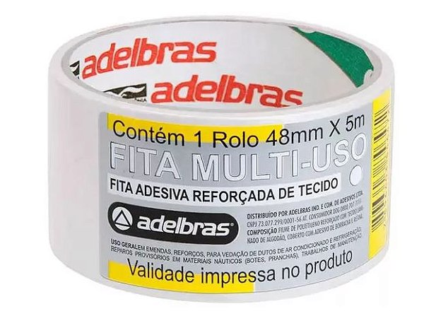 Fita White Tape Adelbras 48mmX5m