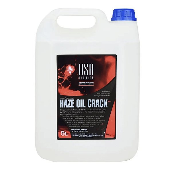Líquido para máquina de fumaça USA Haze Oil Crack 5 litros