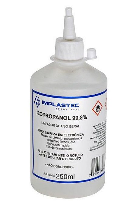 Álcool Isopropílico 99,8% Implastec 250ml