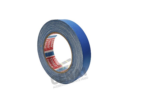 Fita Gaffer Tape Tecido Azul Tesa 24mm x 25m