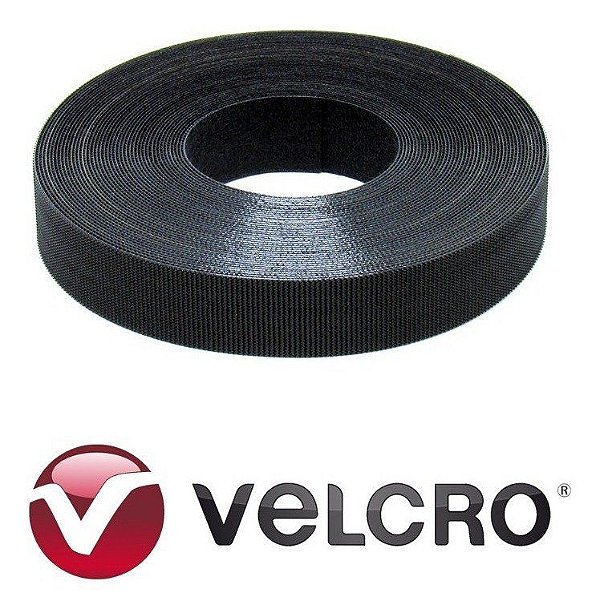 Rolo Velcro® Slim Preto 3 metros