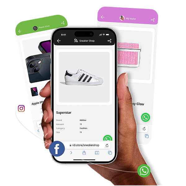 Aplicativos para vendas e divulgação.