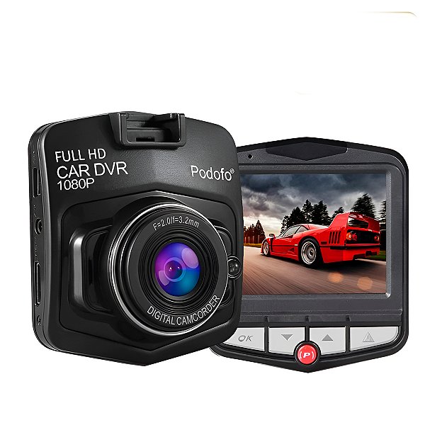 Mini Câmera Gravador de Vídeo Monitor Veicular Full HD