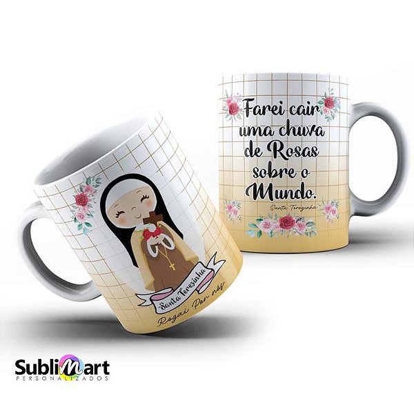 CANECA SANTA TERESINHA PORCELANA 325ML