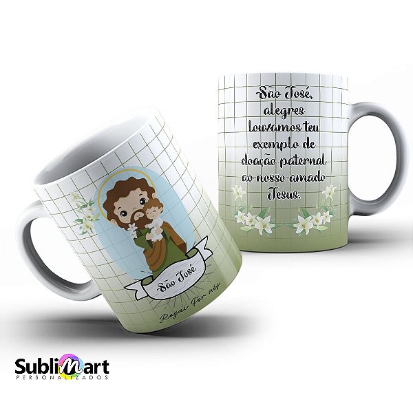 CANECA SÃO JOSÉ PORCELANA 325ML