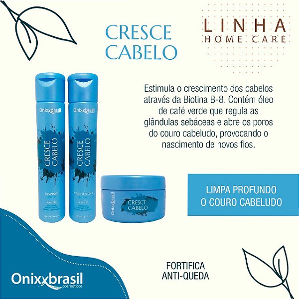 Kit Cresce Cabelo 3 itens- Onix Brasil