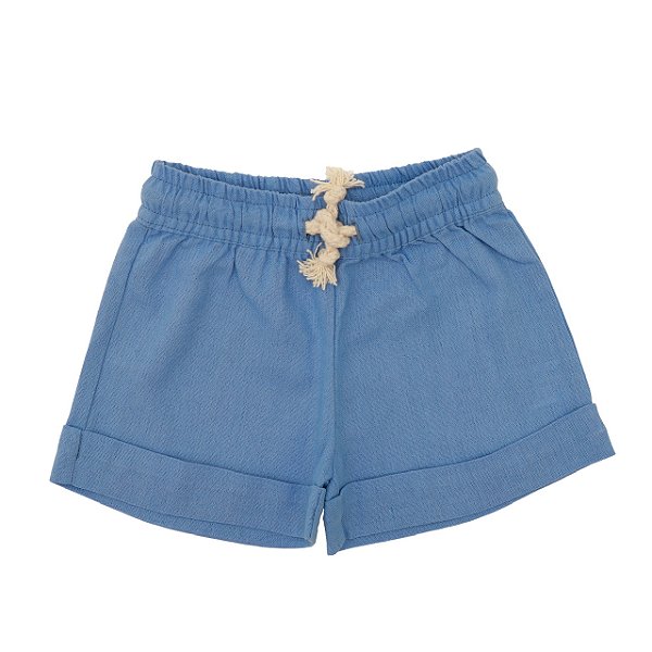 Shorts linho - Azul