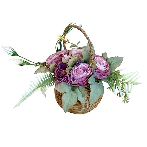 ARRANJO FLORAL DE ROSAS LILAS FF-0037LS