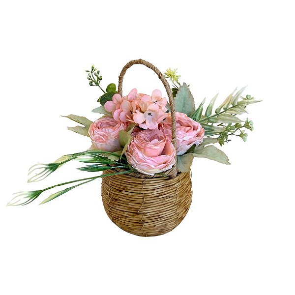 ARRANJO FLORAL DE ROSAS ROSA FF-0037RS