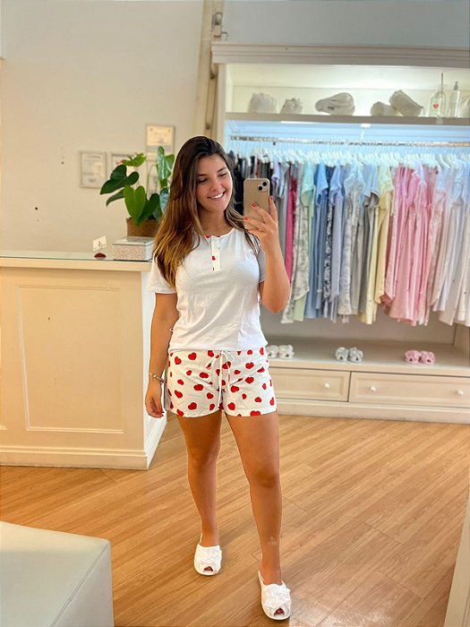 Pijama Alice Short Coração