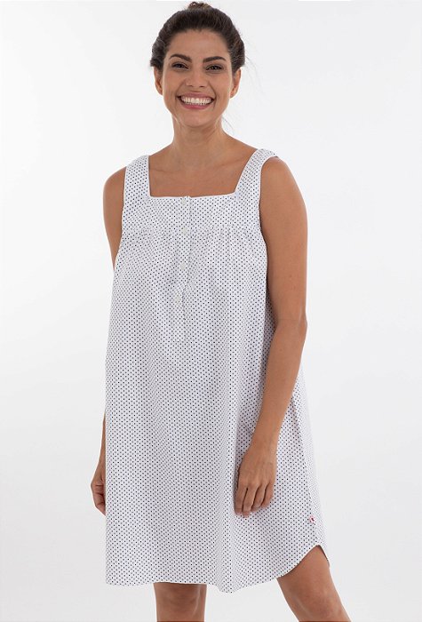 Camisola Suzy Branca Poá 1 Cores