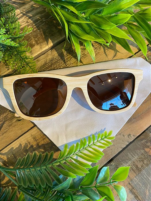Óculos de sol - detalhado - bambu