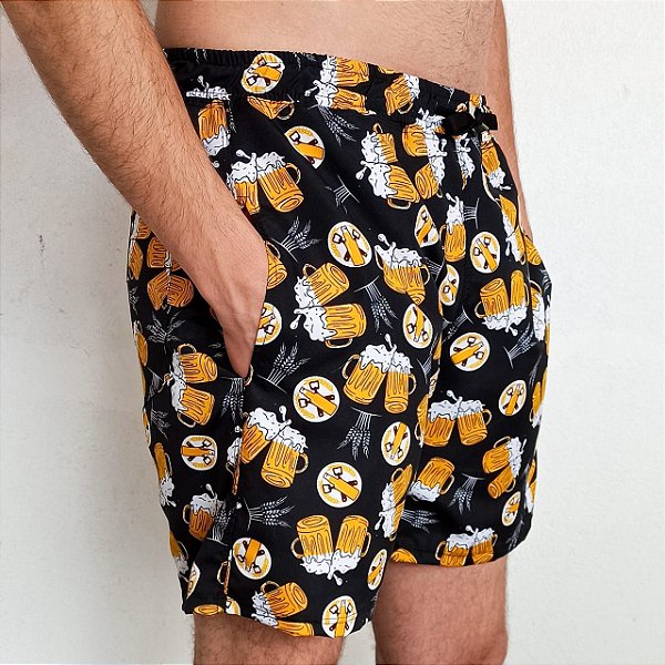 Shorts Elastico Sublimado Adulto 3 Bolsos Chopp