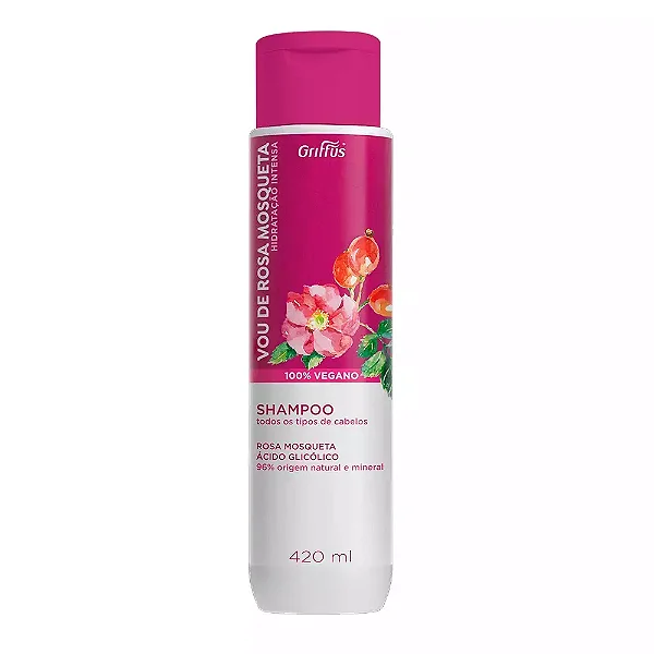 Shampoo Vou de Rosa Mosqueta 420ml Griffus