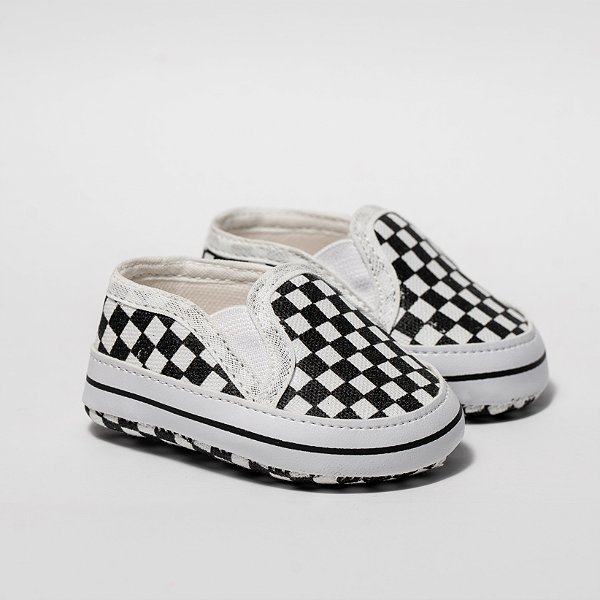 IATE UNISSEX - COR BRANCO QUADRICULADO - LINHA BABY