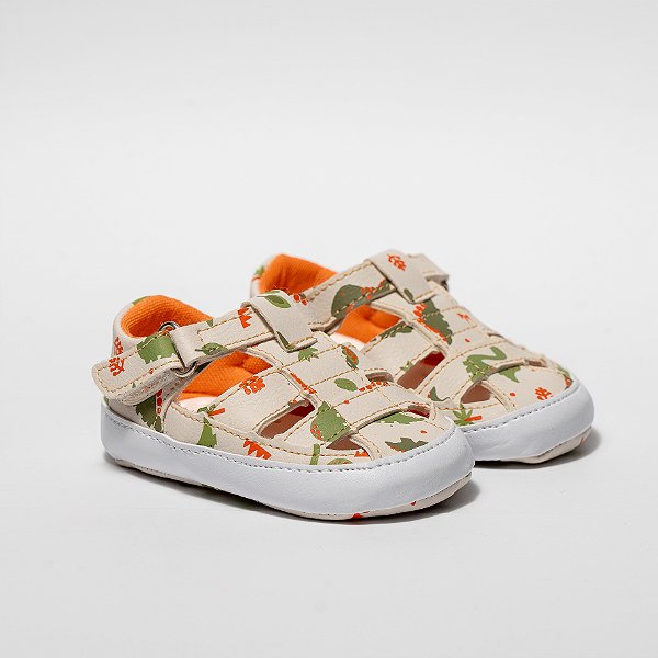 SANDALIA JOAQUIM MASCULINA - COR MARFIM DINO - LINHA BABY