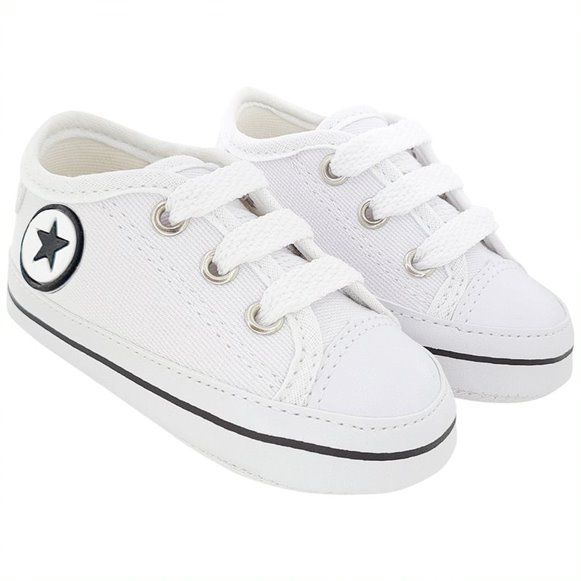 TENIS STARZINHO - COR BRANCO - EMBORRACHADO ESTRELA - MATERIAL LONA - LINHA BABY