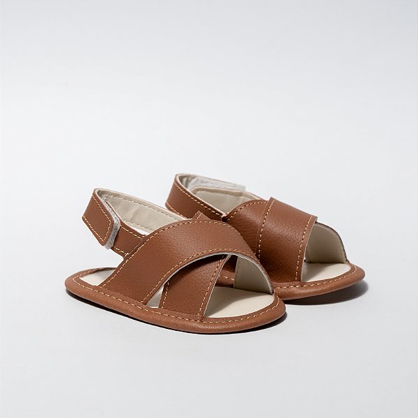 SANDALIA JUQUINHA MASCULINA - COR CARAMELO - MATERIAL SINTETICO - LINHA BABY