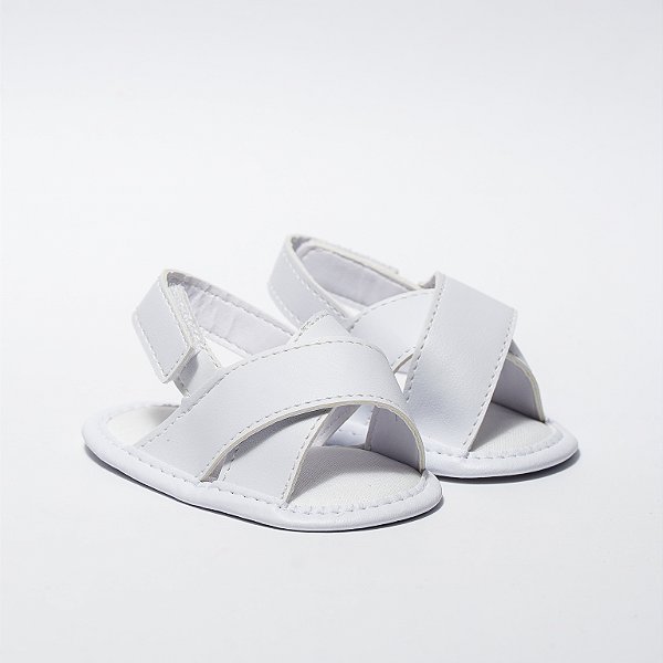 SANDALIA JUQUINHA MASCULINA - COR BRANCA - MATERIAL SINTETICO - LINHA BABY