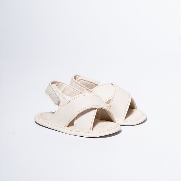 SANDALIA JUQUINHA MASCULINA - COR MARFIM - MATERIAL SINTETICO - LINHA BABY