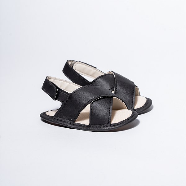 SANDALIA JUQUINHA MASCULINA - COR PRETO - MATERIAL SINTETICO - LINHA BABY