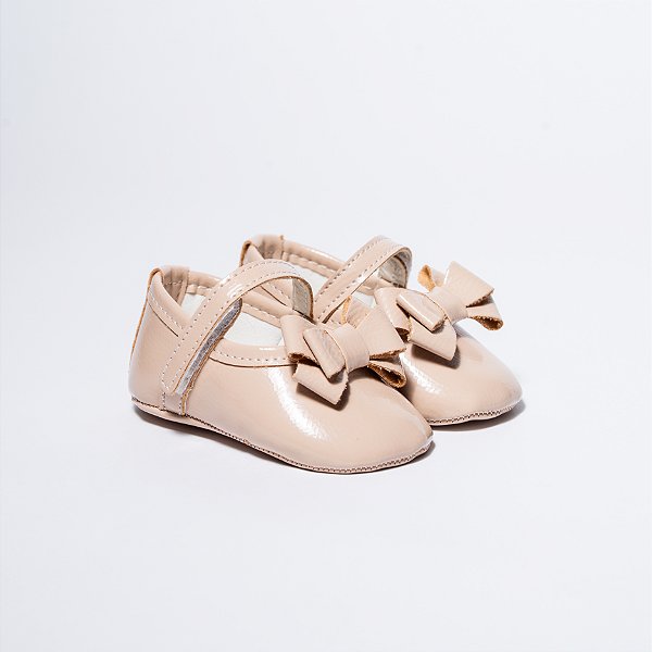 SAPATILHA FEMININA ECONOMICA - COR NUDE - LAÇO DUPLO -  LINHA BABY