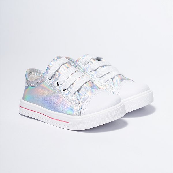 TENIS FEMININO - MATERIAL HOLOGRAFICO/NOVO  - LINHA KIDS