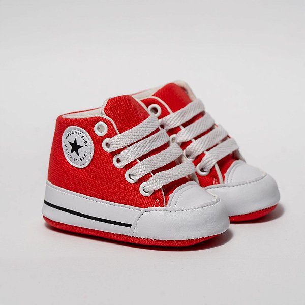 STARZINHO CANO ALTO - COR VERMELHO - MATERIAL LONA - LINHA BABY