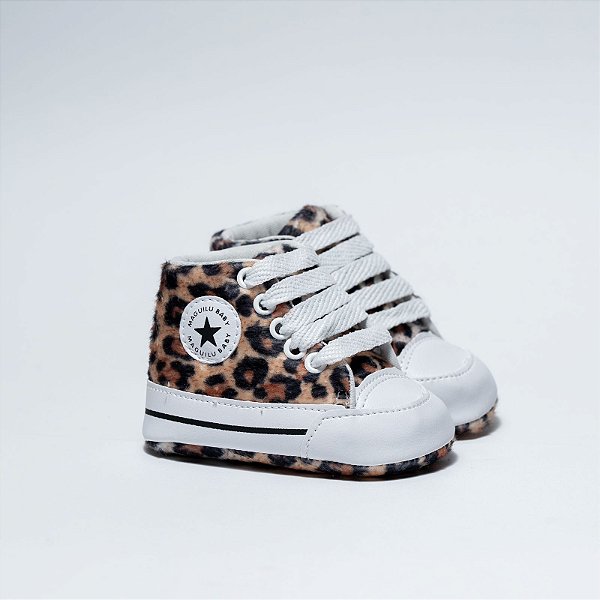 STARZINHO CANO ALTO - COR ESTAPADO ANIMAL PRINT (ONCINHA) - MATERIAL LONA - LINHA BABY