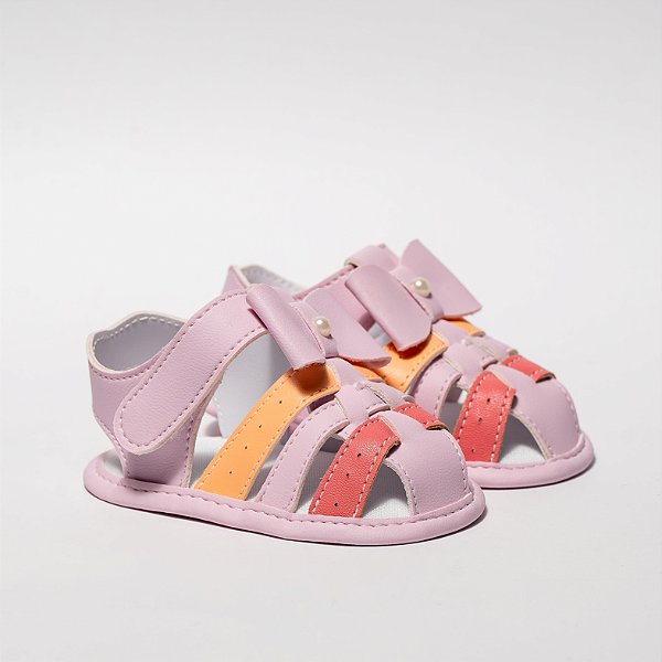 SANDALIA FEMININA - FRANCISCANA C/ LAÇO - COR LILÁS - LINHA BABY