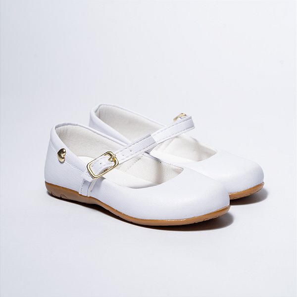 SAPATILHA FEMININA - COR BRANCO - MATERIAL SINTETICO - LINHA KIDS