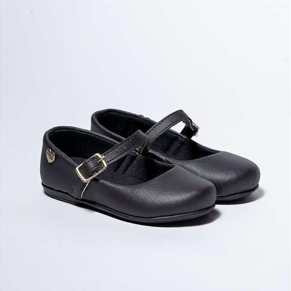 SAPATILHA FEMININA - COR PRETO - MATERIAL SINTETICO - LINHA KIDS