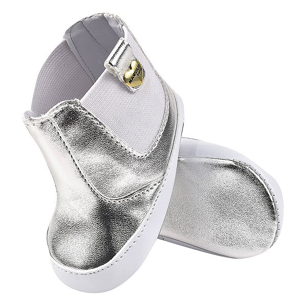 BOTA PARIS MENINA - COR PRATA METALIZADO - LINHA BABY