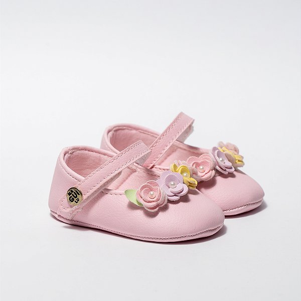SAPATILHA FEMININA - MODELO FLORESCER - COR ROSA BEBE - LINHA BABY