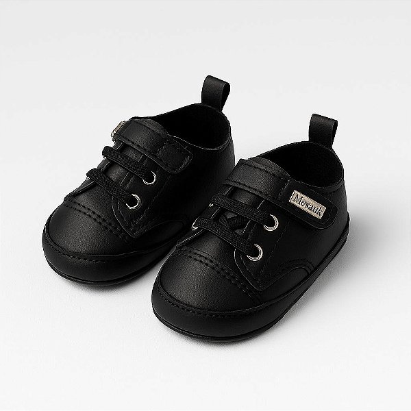 TÊNIS PONTA ELÁSTICO - COR PRETO - LINHA BABY